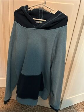Stio Two-Tone Slate and Navy Hooded Fleece